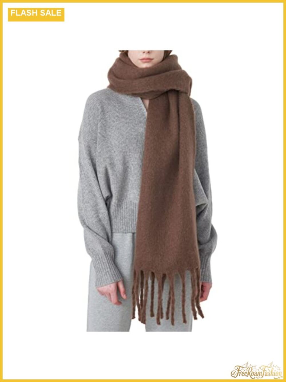 Oversized Tassel Soft Thick Scarf Warm Shawl Winter Wrap